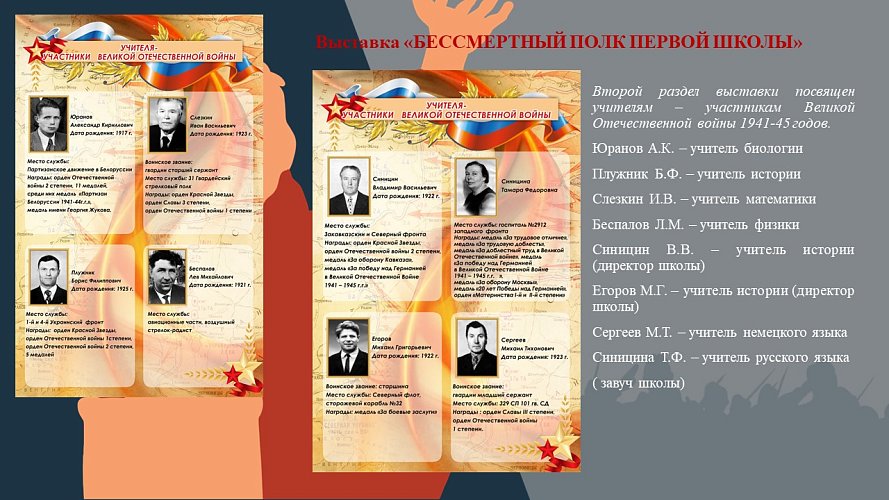 «Бессмертный полк первой школы»